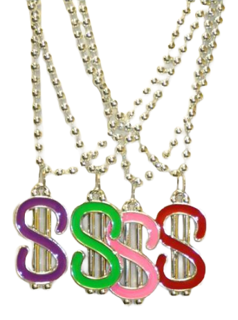 Necklaces with dollar sign pendants