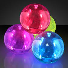Glowing colorful glass balls